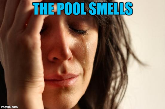 First World Problems Meme | THE POOL SMELLS | image tagged in memes,first world problems | made w/ Imgflip meme maker