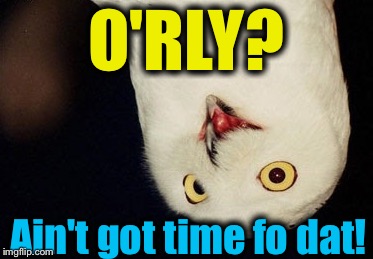 O'RLY? Ain't got time fo dat! | made w/ Imgflip meme maker