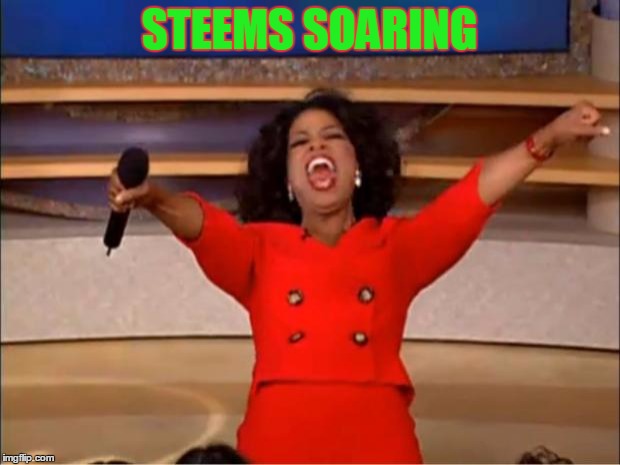 Oprah You Get A Meme | STEEMS SOARING | image tagged in memes,oprah you get a | made w/ Imgflip meme maker