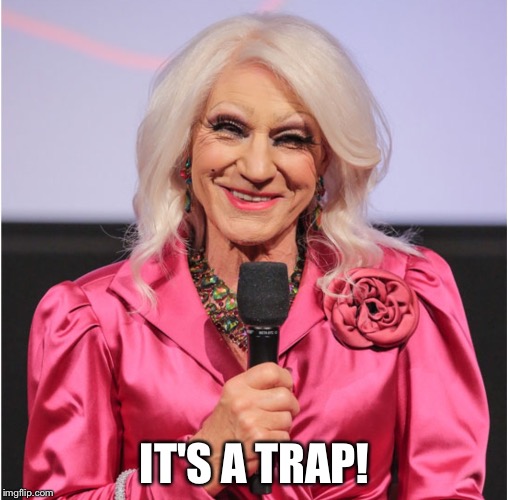 Picard in Drag | IT'S A TRAP! | image tagged in picard in drag | made w/ Imgflip meme maker