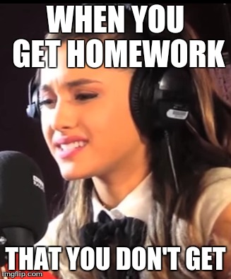 WHEN YOU GET HOMEWORK; THAT YOU DON'T GET | made w/ Imgflip meme maker