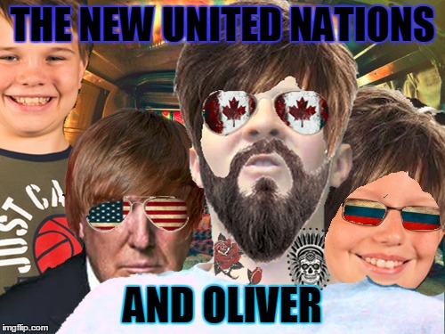 United NAtions | THE NEW UNITED NATIONS; AND OLIVER | image tagged in america,american flag,united nations,russia | made w/ Imgflip meme maker