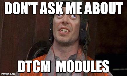 Cross eyes | DON'T ASK ME ABOUT; DTCM  MODULES | image tagged in cross eyes | made w/ Imgflip meme maker