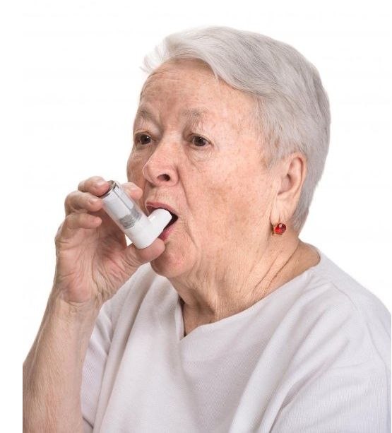 inhaler old woman Blank Meme Template