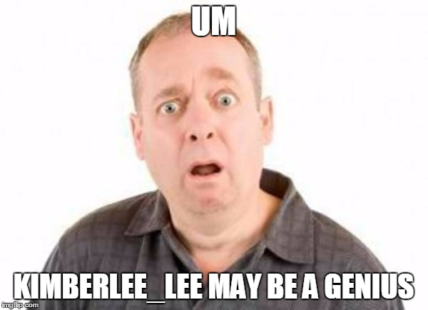 UM KIMBERLEE_LEE MAY BE A GENIUS | made w/ Imgflip meme maker