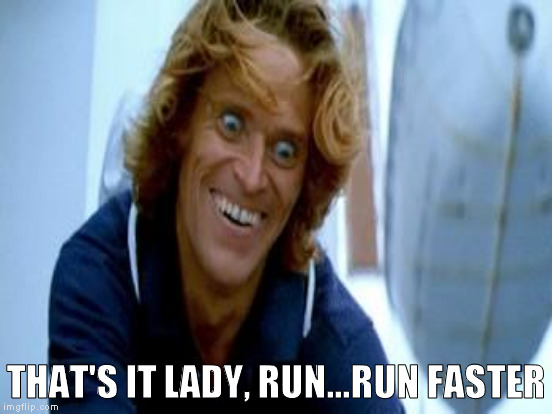 THAT'S IT LADY, RUN...RUN FASTER | made w/ Imgflip meme maker
