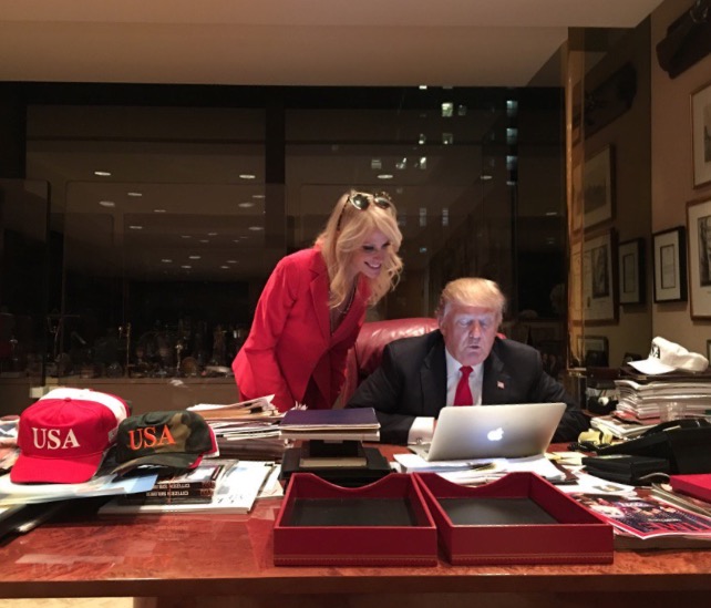 High Quality Donald Trump & Kellyanne Conway Blank Meme Template