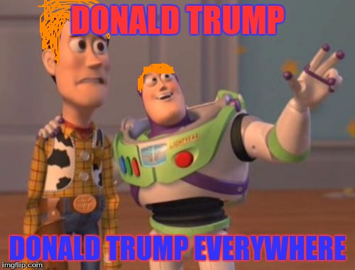 X, X Everywhere | DONALD TRUMP; DONALD TRUMP EVERYWHERE | image tagged in memes,x x everywhere | made w/ Imgflip meme maker