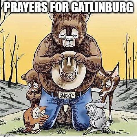 PRAYERS FOR GATLINBURG | image tagged in smoke | made w/ Imgflip meme maker