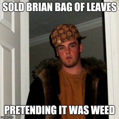 SOLD BRIAN BAG OF LEAVES PRETENDING IT WAS WEED | made w/ Imgflip meme maker