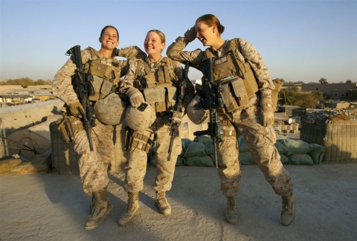 Female Soldiers Blank Meme Template