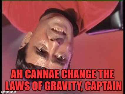 AH CANNAE CHANGE THE LAWS OF GRAVITY, CAPTAIN | image tagged in raydog | made w/ Imgflip meme maker