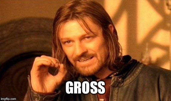 One Does Not Simply Meme | GROSS | image tagged in memes,one does not simply | made w/ Imgflip meme maker