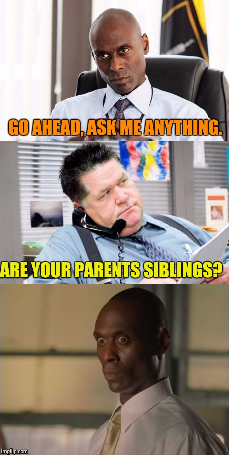 Wire Face | GO AHEAD, ASK ME ANYTHING. ARE YOUR PARENTS SIBLINGS? | image tagged in wire face | made w/ Imgflip meme maker