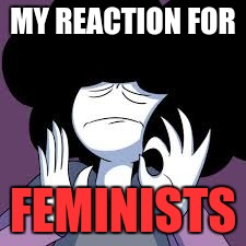 MY REACTION FOR; FEMINISTS | image tagged in sr pelo,feminist,funny,memes | made w/ Imgflip meme maker