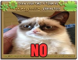 Grumpy Cat the Non-Fan | NO | image tagged in grumpy cat,funny,animal crossing | made w/ Imgflip meme maker