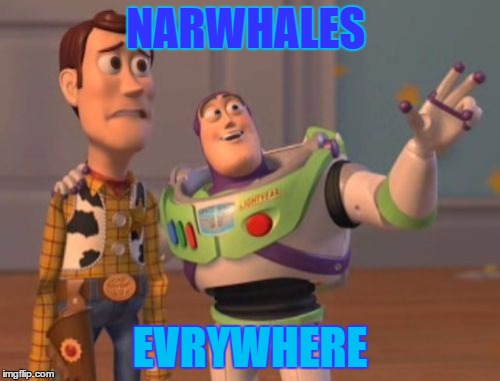 X, X Everywhere Meme | NARWHALES; EVRYWHERE | image tagged in memes,x x everywhere | made w/ Imgflip meme maker