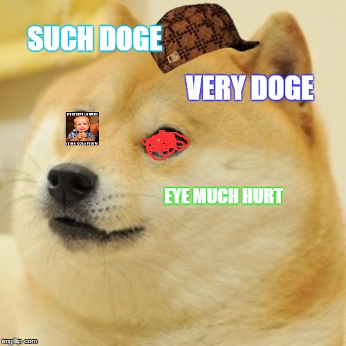 Doge Meme | SUCH DOGE; VERY DOGE; EYE MUCH HURT | image tagged in memes,doge,scumbag | made w/ Imgflip meme maker