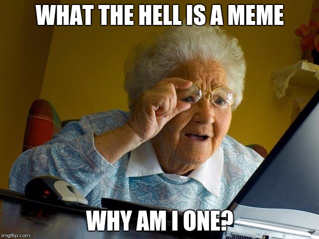 Grandma Finds The Internet | WHAT THE HELL IS A MEME; WHY AM I ONE? | image tagged in memes,grandma finds the internet | made w/ Imgflip meme maker