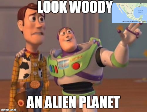 X, X Everywhere | LOOK WOODY; AN ALIEN PLANET | image tagged in memes,x x everywhere | made w/ Imgflip meme maker