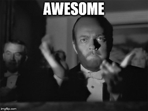 clapping | AWESOME | image tagged in clapping | made w/ Imgflip meme maker