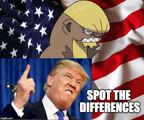 Well, this will be hard. | SPOT THE DIFFERENCES | image tagged in gumshoos trump,trump,donald trump | made w/ Imgflip meme maker