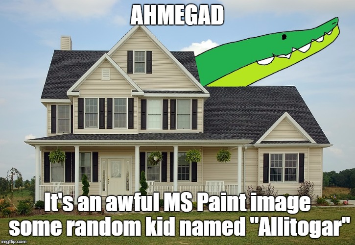 It's my return to ImgFlip, and my first image is MS Paint. I regret nothing. | AHMEGAD; It's an awful MS Paint image some random kid named "Allitogar" | image tagged in memes | made w/ Imgflip meme maker