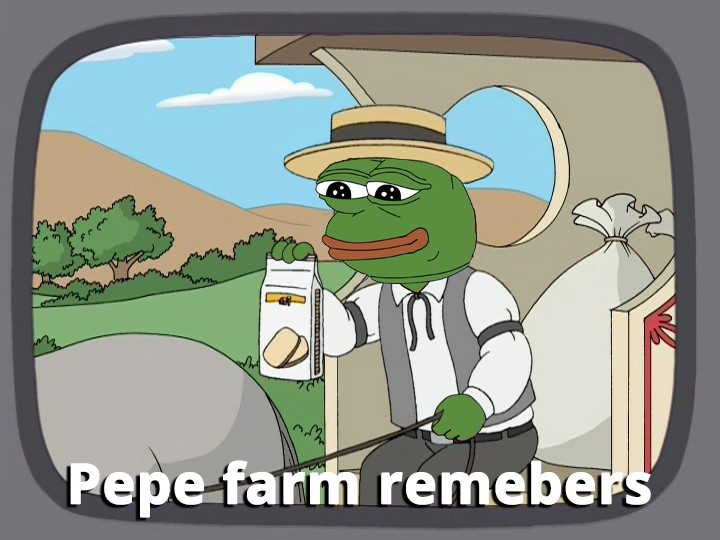 High Quality pepe farms members trump win Blank Meme Template