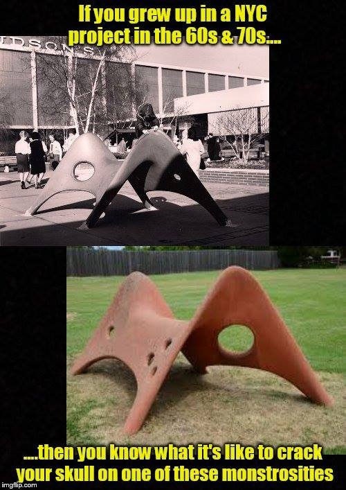 What is this supposed to be, and why is it in the playground? | image tagged in funny memes,playground,kids,shape,new york city | made w/ Imgflip meme maker