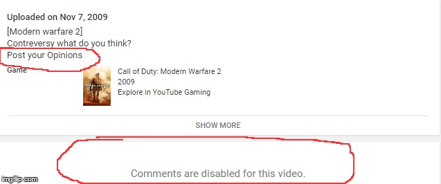 *facepalm* | image tagged in memes,youtube,modern warfare 2,cod,call of duty,video games | made w/ Imgflip meme maker