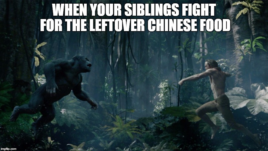 when your siblings fight for the leftover Chinese food | WHEN YOUR SIBLINGS FIGHT FOR THE LEFTOVER CHINESE FOOD | image tagged in siblings | made w/ Imgflip meme maker