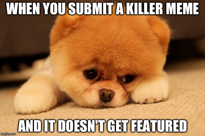 Sometimes life isn't fair | WHEN YOU SUBMIT A KILLER MEME; AND IT DOESN'T GET FEATURED | image tagged in meme,submit,feature,justice,sad but true | made w/ Imgflip meme maker