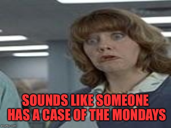 SOUNDS LIKE SOMEONE HAS A CASE OF THE MONDAYS | made w/ Imgflip meme maker