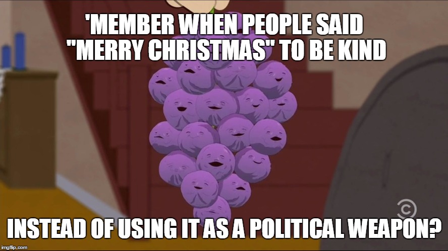 Member Berries Meme | 'MEMBER WHEN PEOPLE SAID "MERRY CHRISTMAS" TO BE KIND; INSTEAD OF USING IT AS A POLITICAL WEAPON? | image tagged in memes,member berries | made w/ Imgflip meme maker