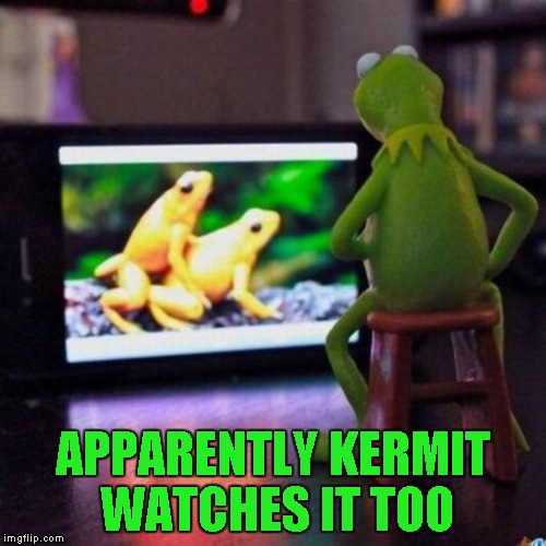 APPARENTLY KERMIT WATCHES IT TOO | made w/ Imgflip meme maker