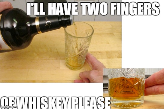 I'LL HAVE TWO FINGERS; OF WHISKEY PLEASE | made w/ Imgflip meme maker