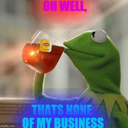 But That's None Of My Business Meme | OH WELL, THATS NONE OF MY BUSINESS | image tagged in memes,but thats none of my business,kermit the frog | made w/ Imgflip meme maker