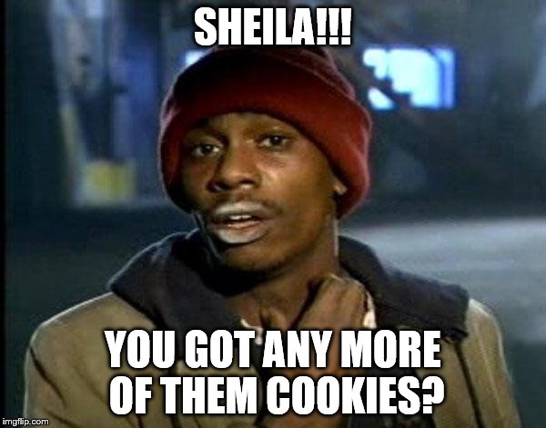Y'all Got Any More Of That Meme | SHEILA!!! YOU GOT ANY MORE OF THEM COOKIES? | image tagged in memes,dave chappelle | made w/ Imgflip meme maker