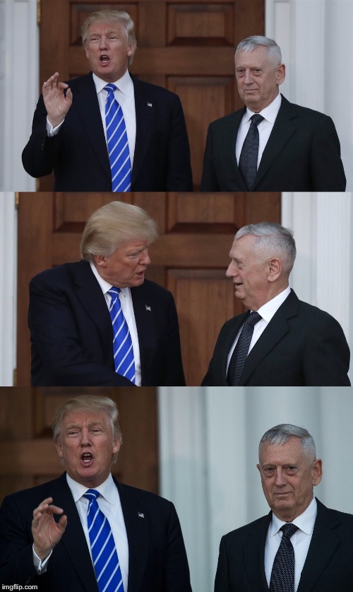 Trump and mattis Blank Meme Template