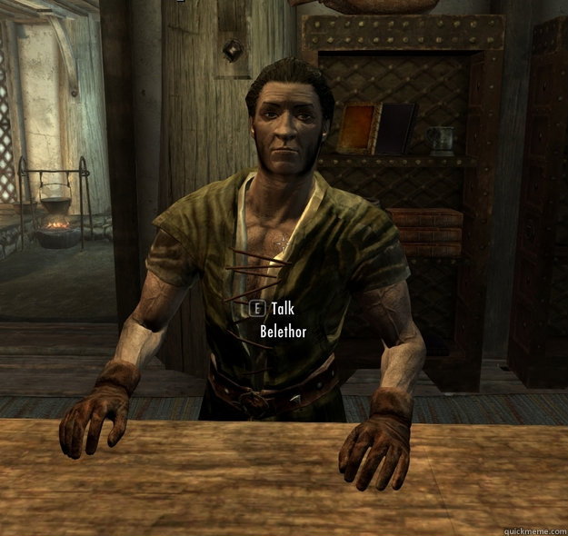 Skyrim shopkeep  Blank Meme Template