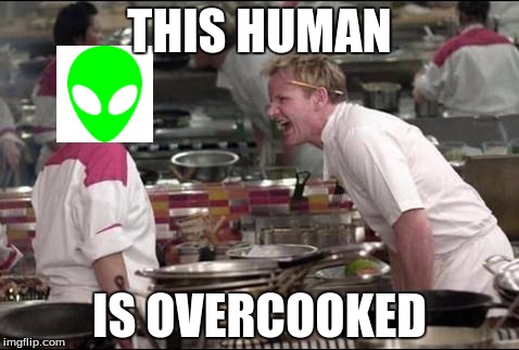 Angry Chef Gordon Ramsay | THIS HUMAN; IS OVERCOOKED | image tagged in memes,angry chef gordon ramsay | made w/ Imgflip meme maker