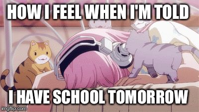How I feel every Sunday (I always forget that) | HOW I FEEL WHEN I'M TOLD; I HAVE SCHOOL TOMORROW | image tagged in wake up | made w/ Imgflip meme maker