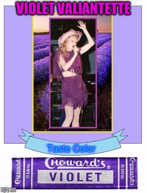 The Purple Cowgirl | VIOLET VALIANTETTE | image tagged in vince vance,stephanie nadolny,valiantette,the color purple,lavender,violet | made w/ Imgflip meme maker