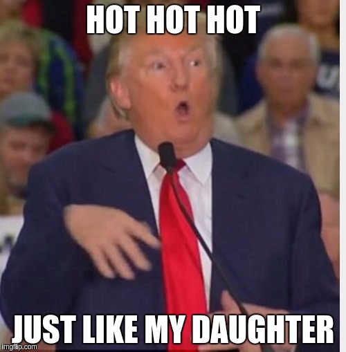 Donald Trump tho | HOT HOT HOT; JUST LIKE MY DAUGHTER | image tagged in donald trump tho | made w/ Imgflip meme maker