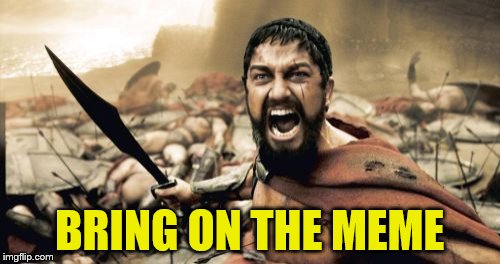Sparta Leonidas Meme | BRING ON THE MEME | image tagged in memes,sparta leonidas | made w/ Imgflip meme maker