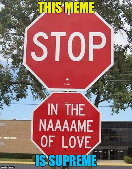 Makes a change from "hammer time" I suppose :) | THIS MEME; IS SUPREME | image tagged in memes,stop in the name of love,music,the supremes,driving | made w/ Imgflip meme maker