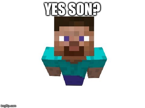 YES SON? | image tagged in minecraft steve | made w/ Imgflip meme maker