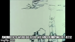 The Jumping Walker | image tagged in gifs,star wars | made w/ Imgflip video-to-gif maker