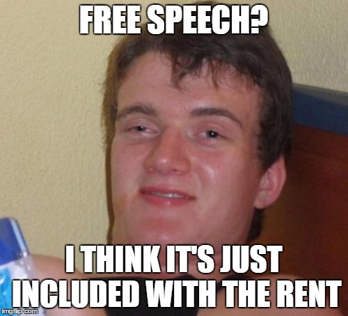 The amount of people who don't understand what free speech actually ...