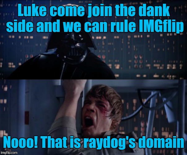 nOoOoOoOoOoO | Luke come join the dank side and we can rule IMGflip; Nooo! That is raydog's domain | image tagged in nooooooooooo | made w/ Imgflip meme maker